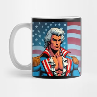 Founding Bro: George Washington with American Flag Mug